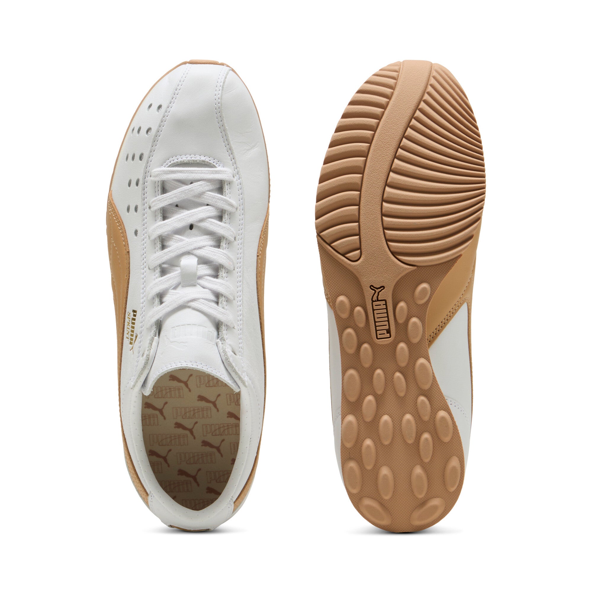 [402960-06] MENS PUMA SPRINT 'WHITE/PUTTY'