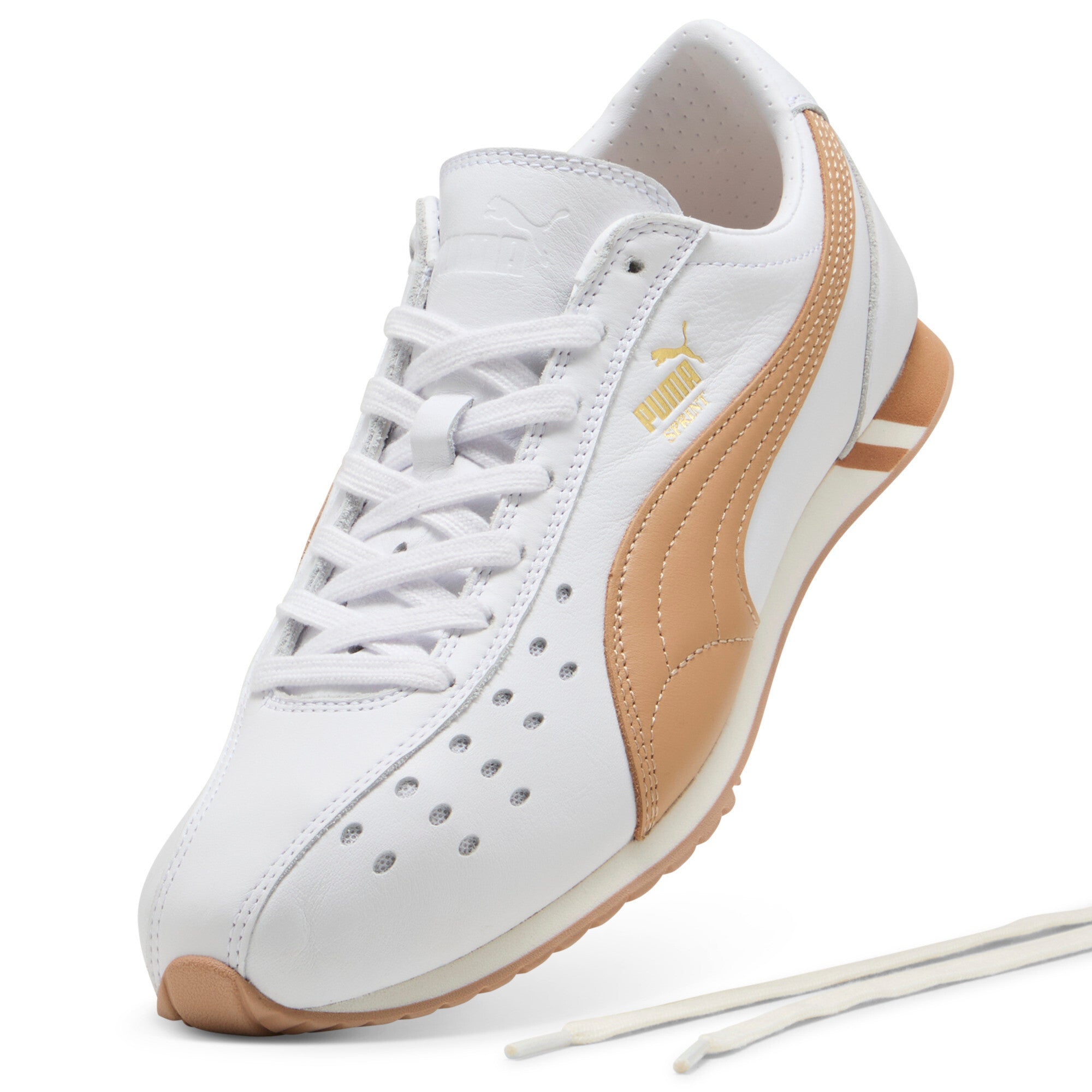 [402960-06] MENS PUMA SPRINT 'WHITE/PUTTY'