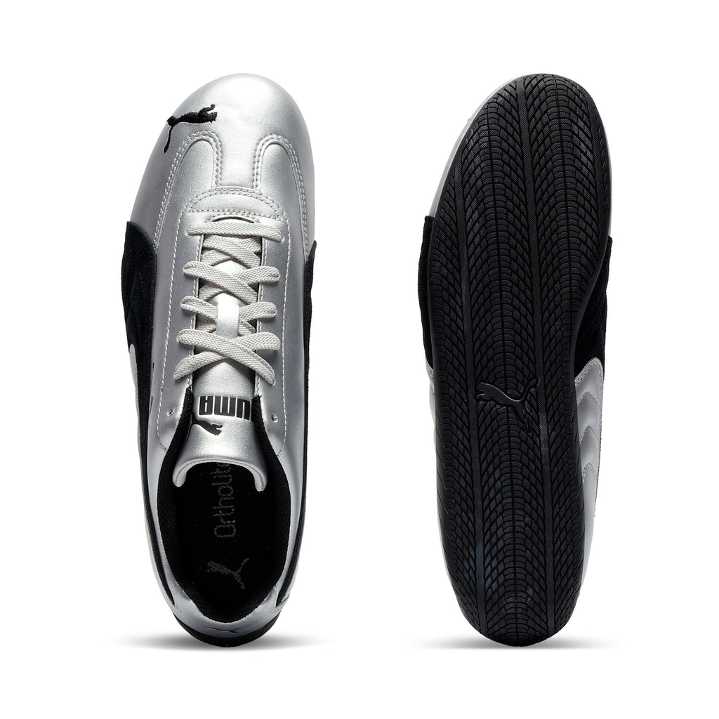 [405357-01] WOMENS PUMA SPEEDCAT METALLIC 'METALLIC SILVER BLACK'