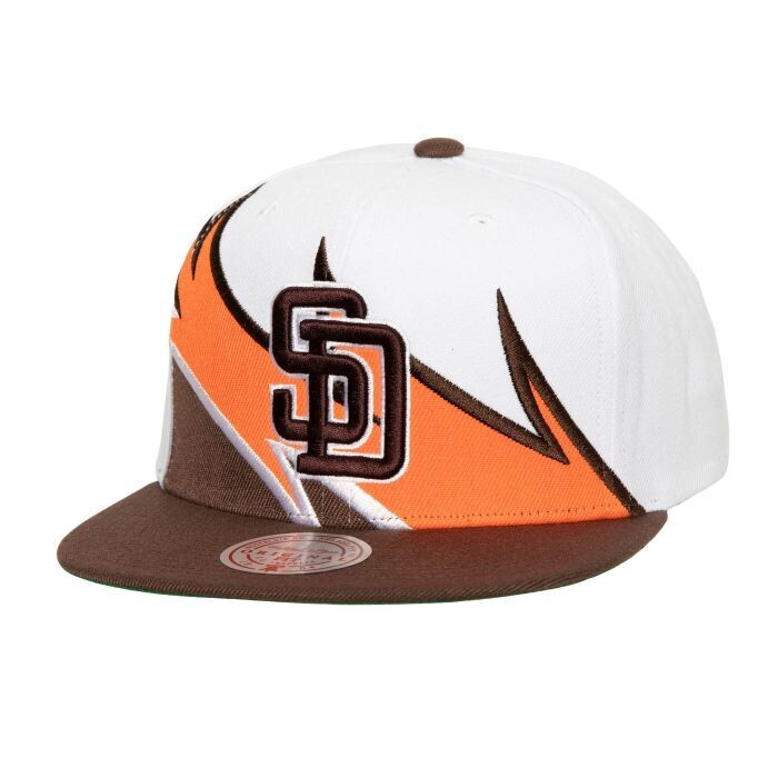 MENS MITCHELL & NESS MLB WAVERUNNER SNAPBACK COOP PADRES - WHITE