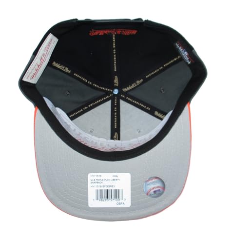 [HY11518-SFGGREY] MENS MITCHELL & NESS MLB TRIPLE PLAY LIBERTY SNAPBACK GIANTS