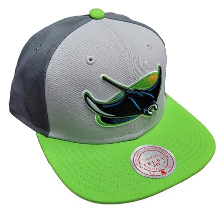 MENS MITCHELL & NESS MLB TRIPLE PLAY LIBERTY SNAPBACK COOP RAYS