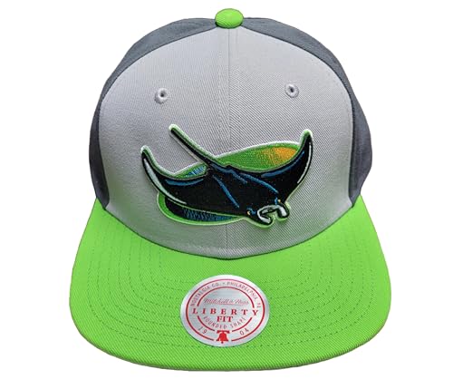 MENS MITCHELL & NESS MLB TRIPLE PLAY LIBERTY SNAPBACK COOP RAYS