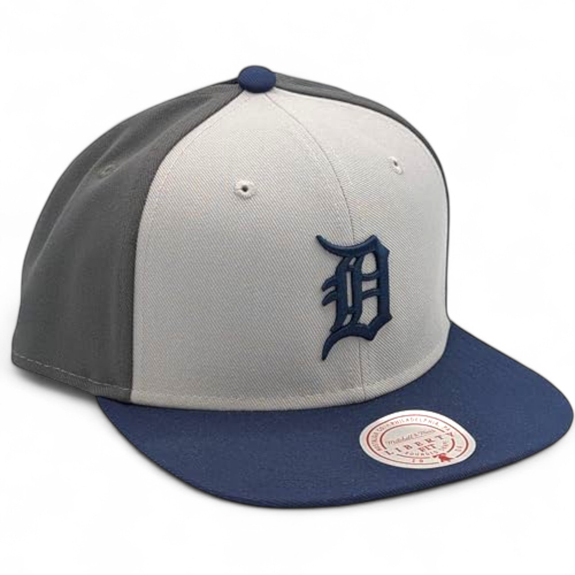 [HY11518-DTIGREY] MENS MITCHELL & NESS MLB TRIPLE PLAY LIBERTY SNAPBACK TIGERS