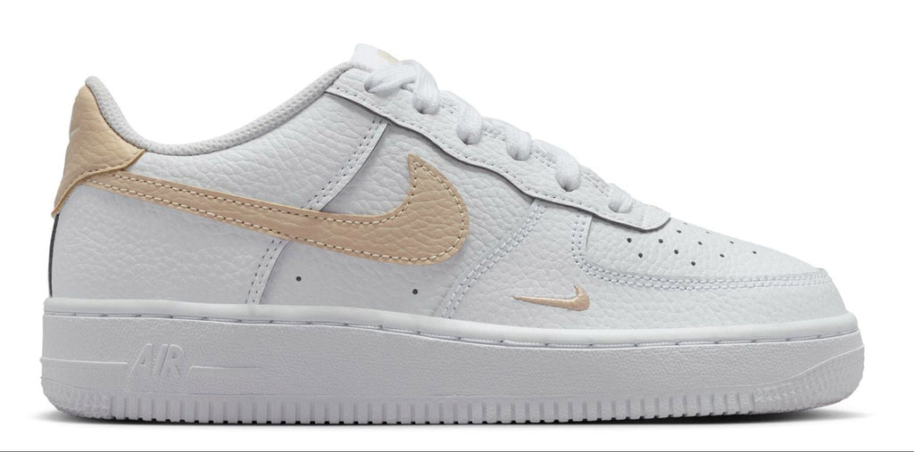 [IO7403-102] GRADE SCHOOL NIKE AIR FORCE 1 MS (GS) 'WHITE/RATTAN'