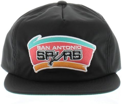 Mens Mitchell & Ness NBA Nylon Zipback San Antonio Spurs Hat