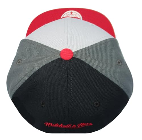 [HY11518-BRSGREY] MENS MITCHELL & NESS MLB TRIPLE PLAY LIBERTY SNAPBACK RED SOX