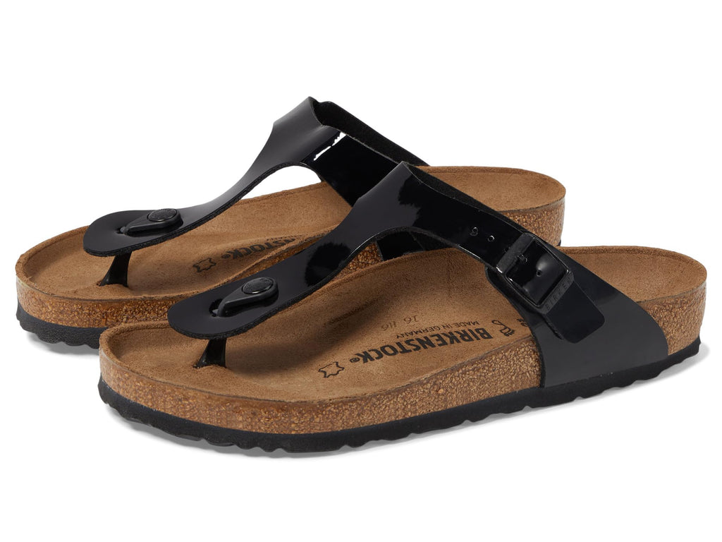 [43661] UNISEX BIRKENSTOCK GIZEH BIRKO-FLOR PATENT (REGULAR WIDTH)