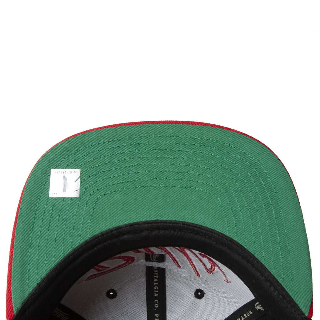 MENS MITCHELL & NESS NBA TEAM SCRIPT 2.0 FITTED HWC BULLS - BLACK
