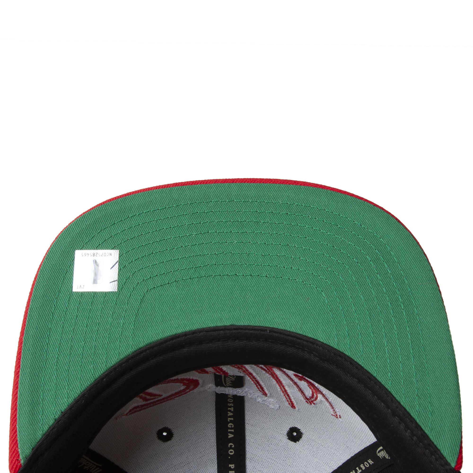 MENS MITCHELL & NESS NBA TEAM SCRIPT 2.0 FITTED HWC BULLS - BLACK