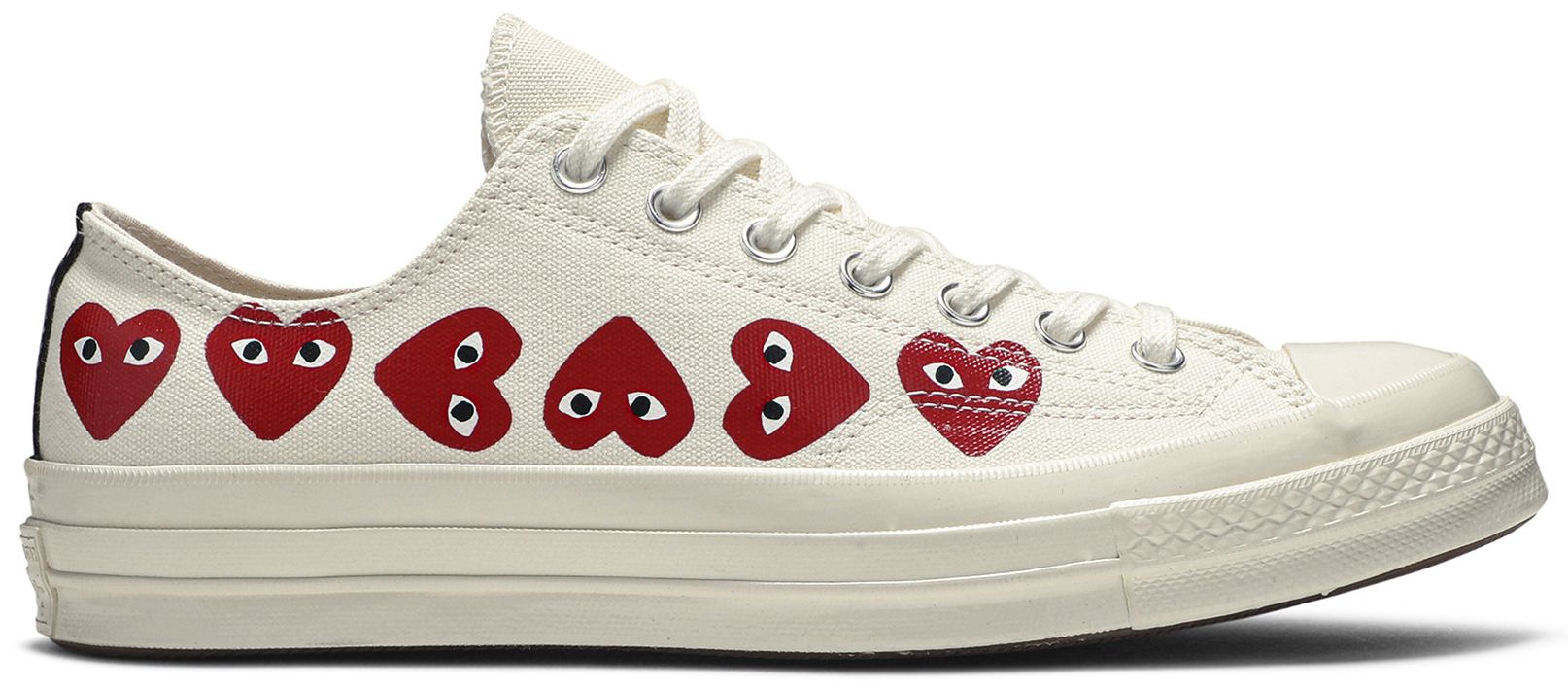 [162975C] Mens Converse Chuck Taylor All Star 70 Ox 'Comme des Garcons PLAY Multi-Heart White'