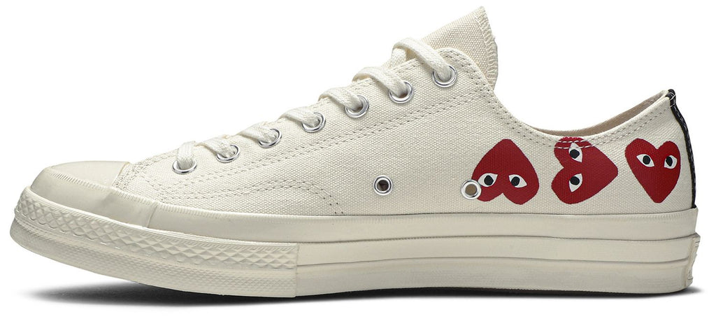 [162975C] Mens Converse Chuck Taylor All Star 70 Ox 'Comme des Garcons PLAY Multi-Heart White'