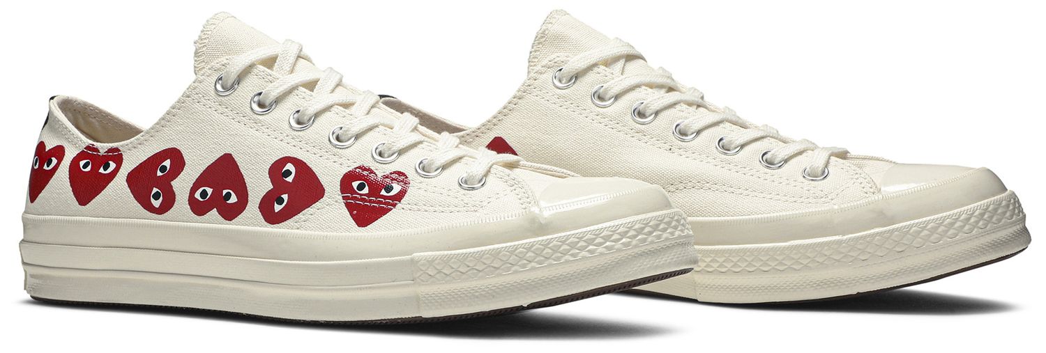 [162975C] Mens Converse Chuck Taylor All Star 70 Ox 'Comme des Garcons PLAY Multi-Heart White'