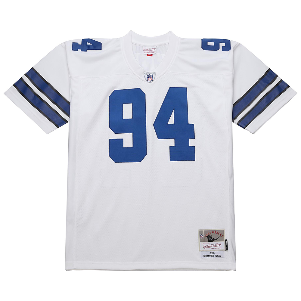 Mens Mitchell & Ness NFL WHITE JERSEY COWBOYS 2005 DEMARCUS WARE