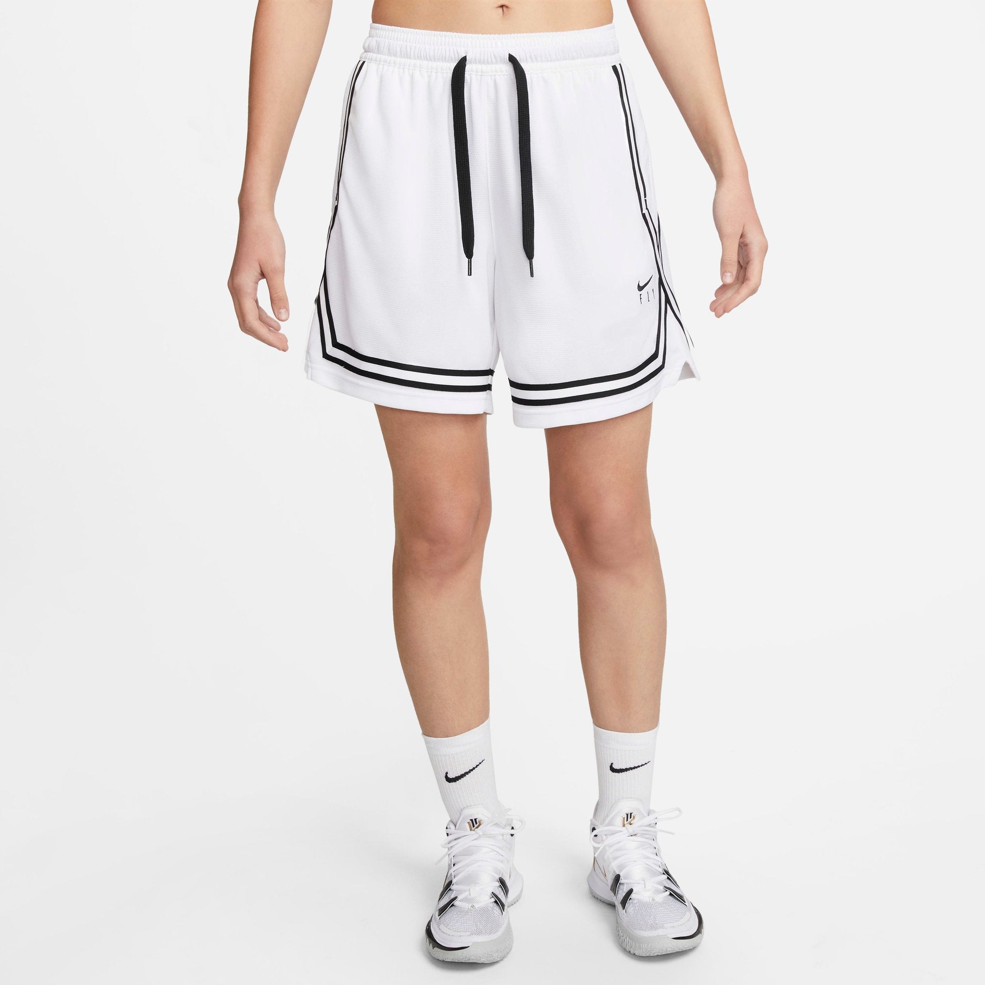 [DH7325-100] WOMENS NIKE FLY CROSSOVER JERSEY GYM SHORTS