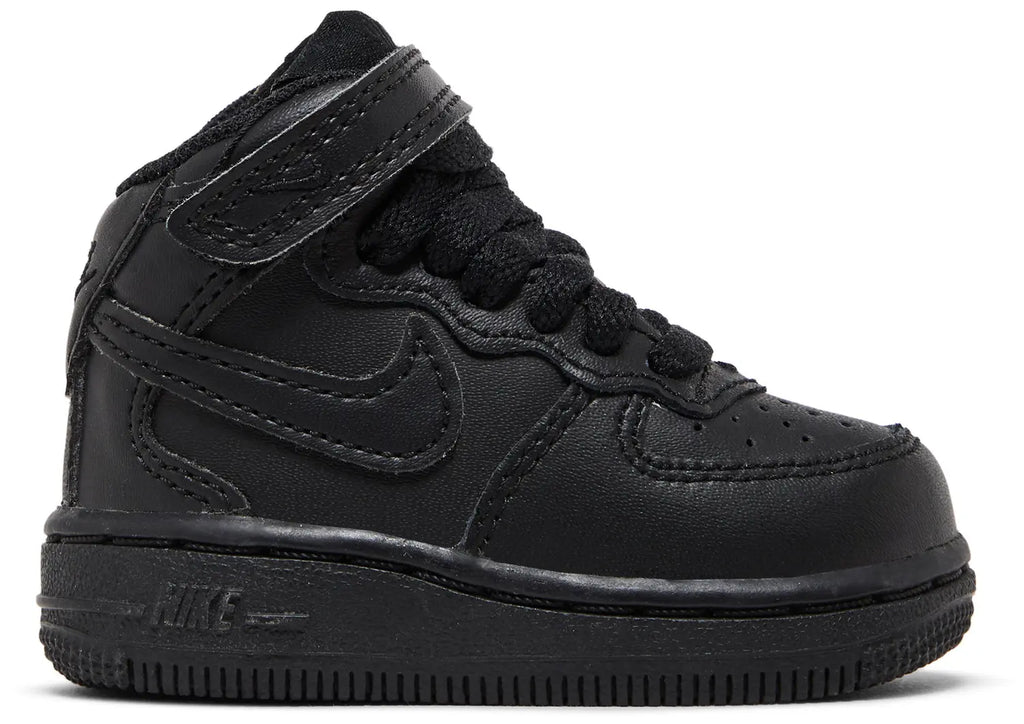 [314197-004] Toddlers Nike AIR FORCE 1 MID 'BLACK BLACK (TD)'