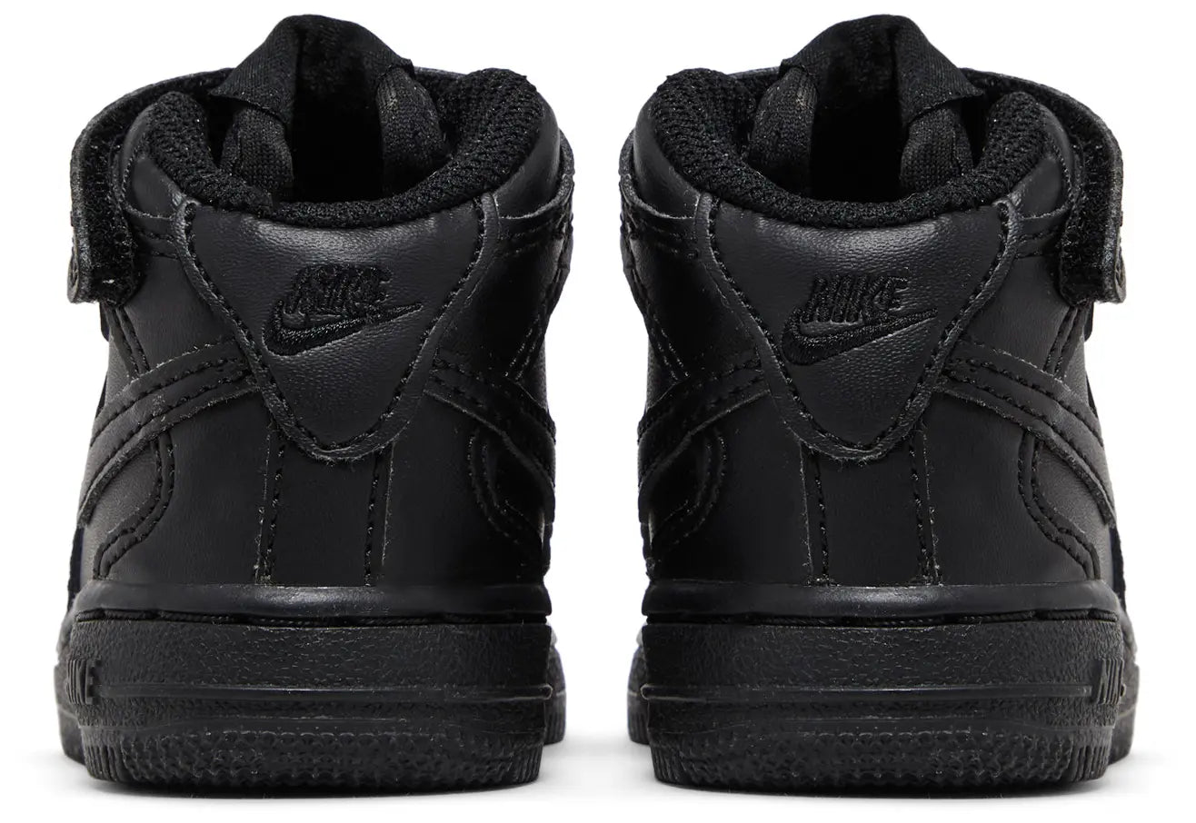 [314197-004] Toddlers Nike AIR FORCE 1 MID 'BLACK BLACK (TD)'
