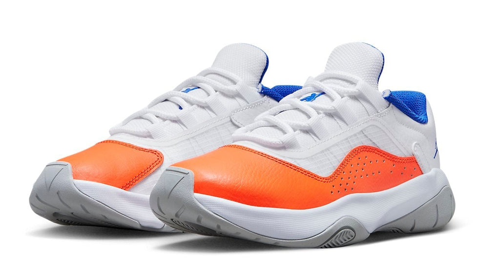 [CZ0907-108] GRADE SCHOOL AIR JORDAN 11 CMFT LOW 'WHITE SAFETY ORANGE HYPER ROYAL'