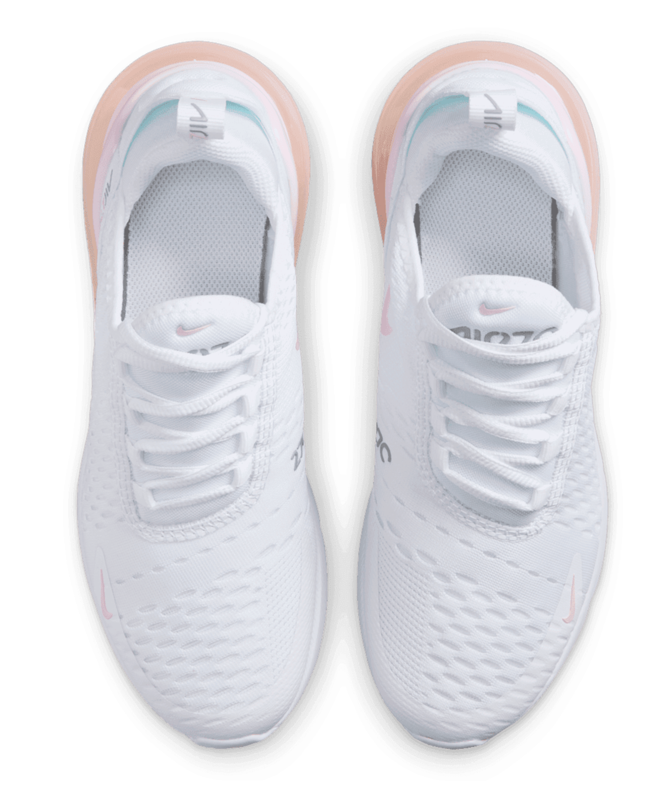 [943345-122] GRADE SCHOOL NIKE AIR MAX 270 'WHITE LIGHT SMOKE GREY PINK FOAM (GS)'
