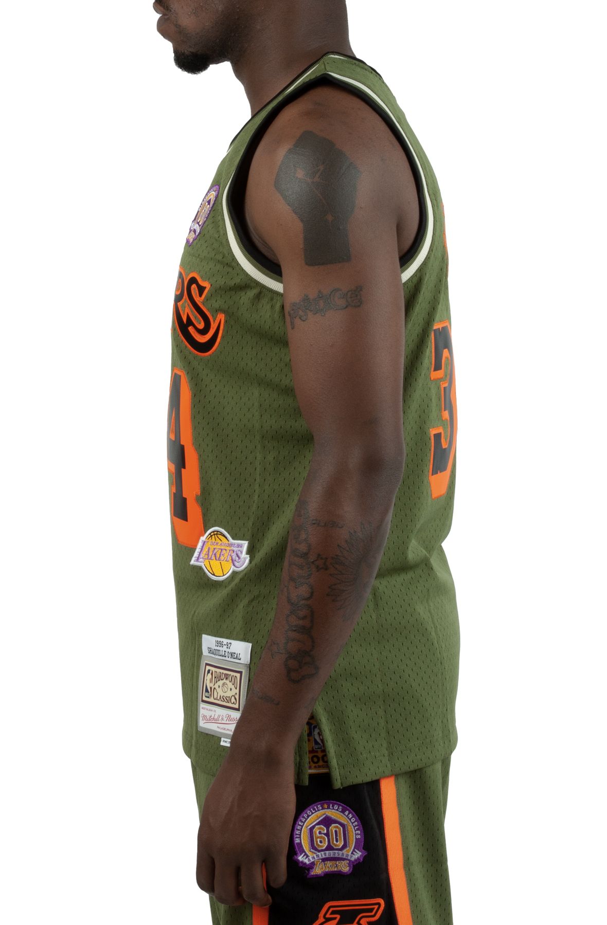 MENS MITCHELL & NESS FLIGHT SWINGMAN JERSEY LAKERS 1996 SHAQUILLE O'NEAL