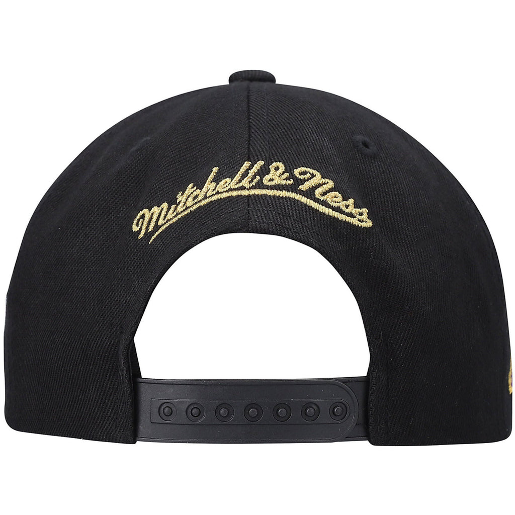 MENS MITCHELL & NESS NBA 75TH GOLD SNAPBACK LAKERS - BLACK-BLUE
