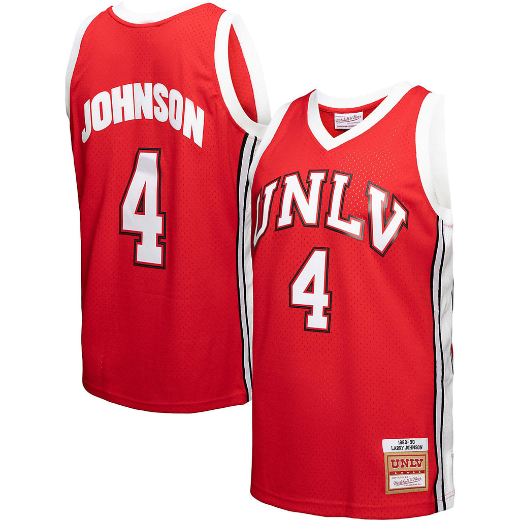 MENS MITCHELL & NESS NCAA DARK JERSEY UNLV 1989 LARRY JOHNSON