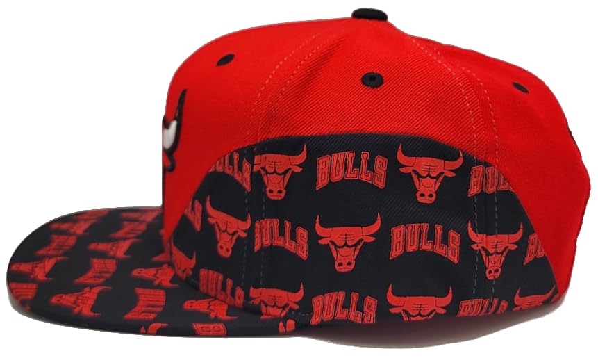 MENS MITCHELL & NESS NBA WAVE ALL OVER SNAP BULLS - RED-BLACK