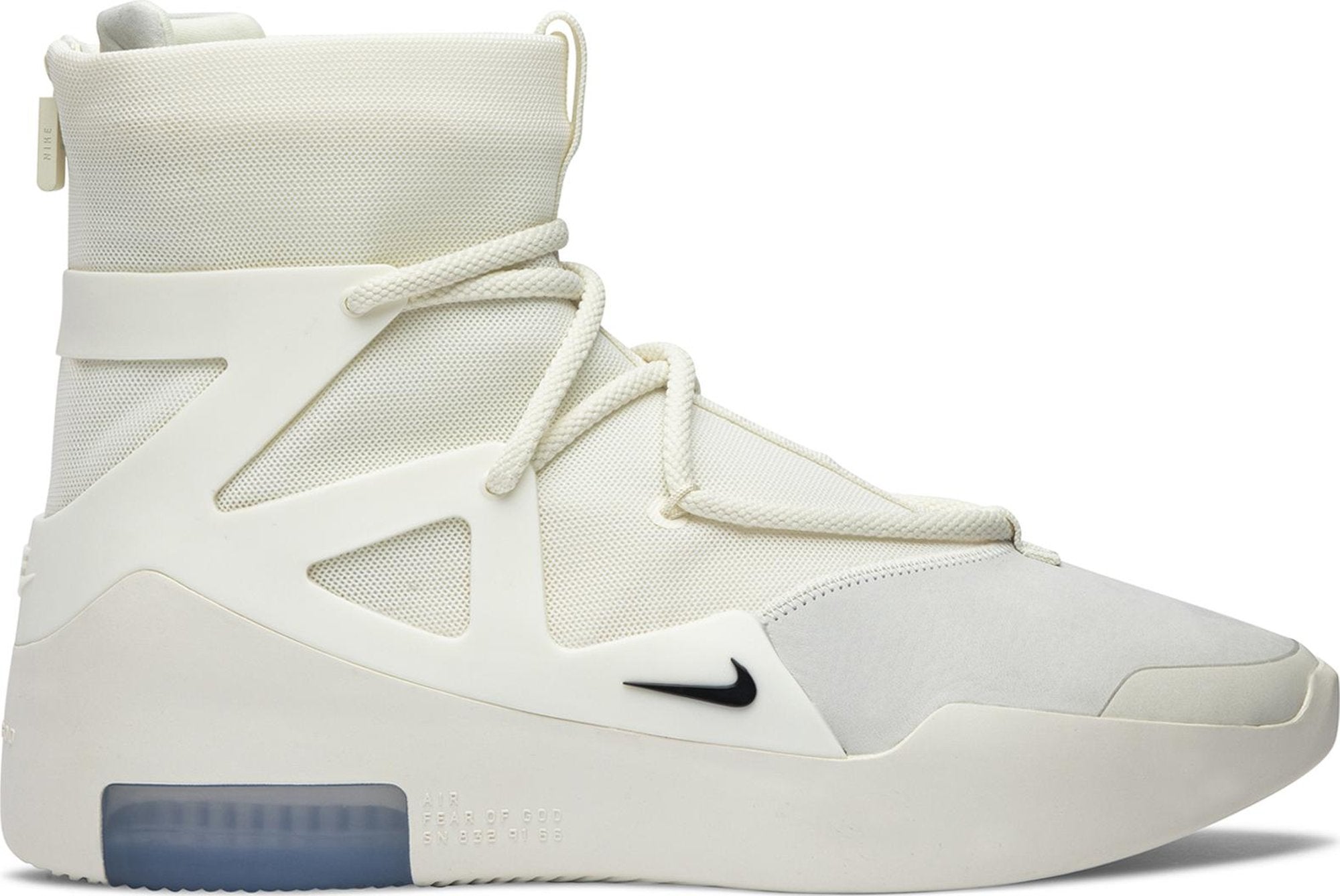 [AR4237-100] Mens Nike AIR FEAR OF GOD 1 'SAIL BLACK'
