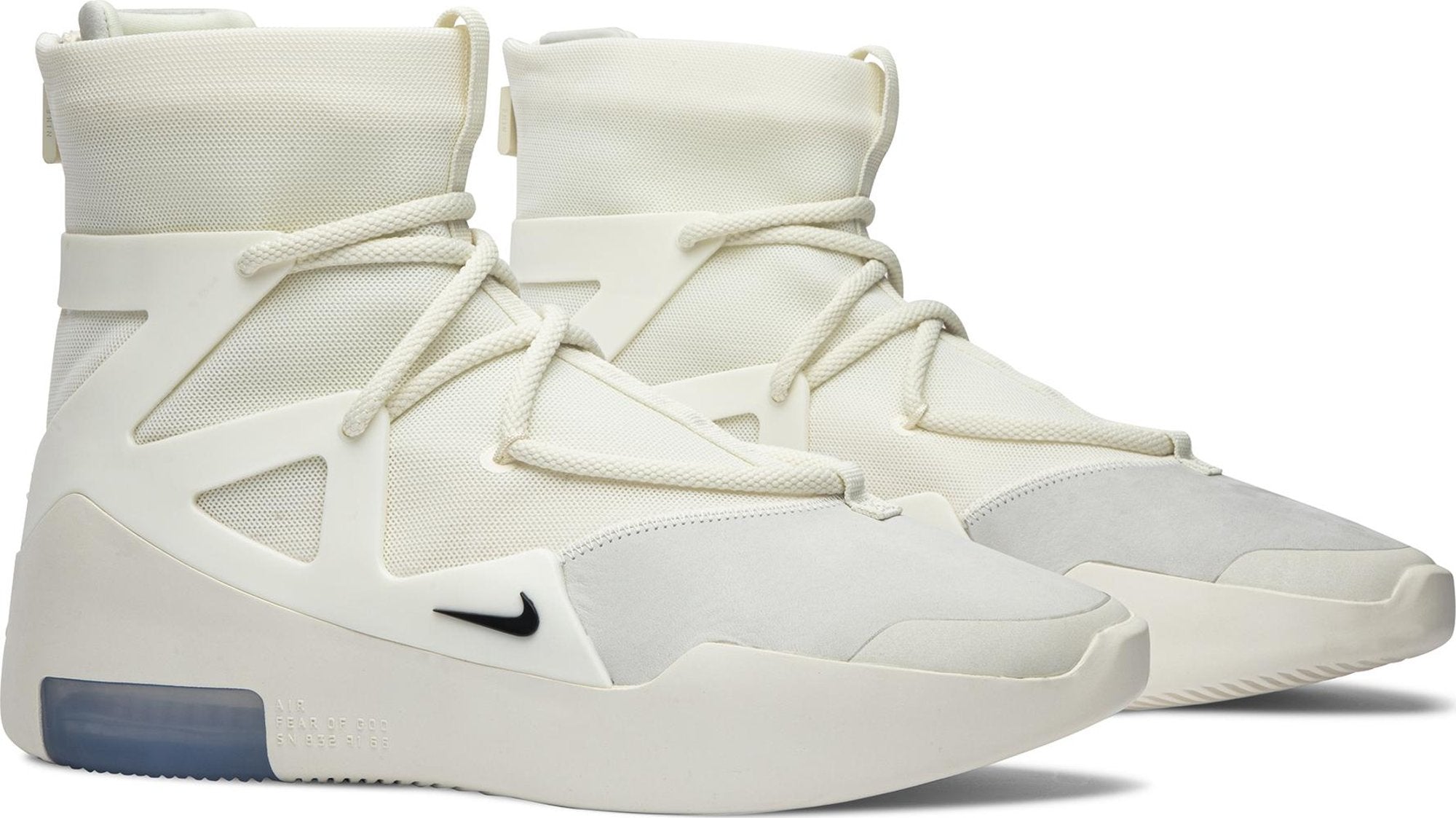 [AR4237-100] Mens Nike AIR FEAR OF GOD 1 'SAIL BLACK'