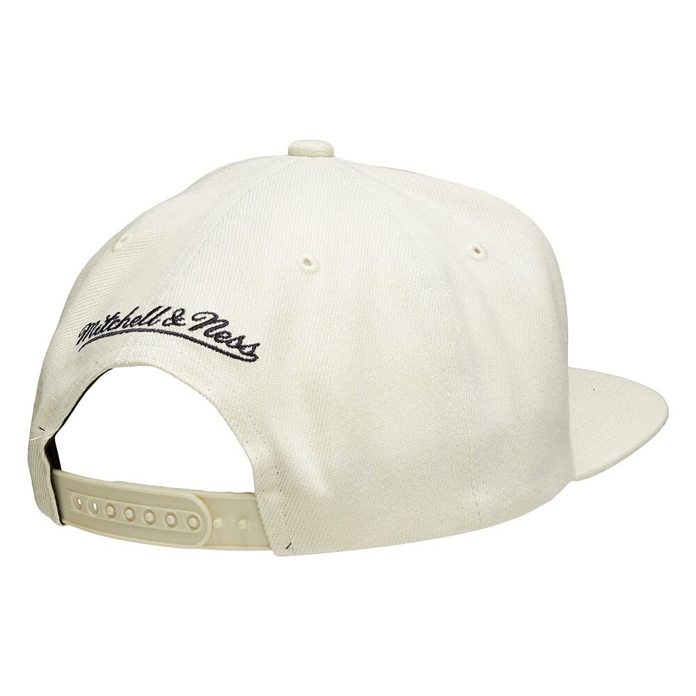 MENS MITCHELL & NESS NBA OFF WHITE SNAPBACK LAKERS - CREAM