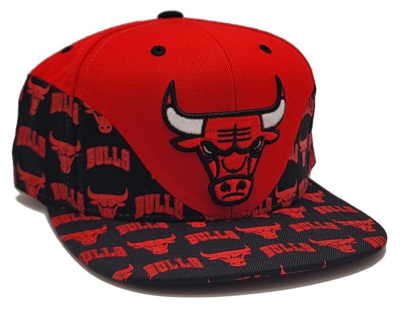 MENS MITCHELL & NESS NBA WAVE ALL OVER SNAP BULLS - RED-BLACK