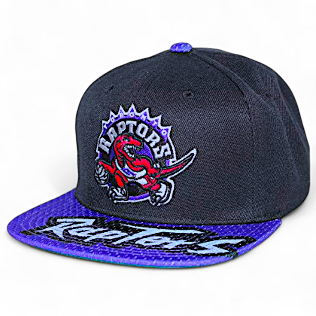 MENS MITCHELL & NESS NBA SNAPSHOT SNAPBACK HWC RAPTORS - BLACK-PURPLE