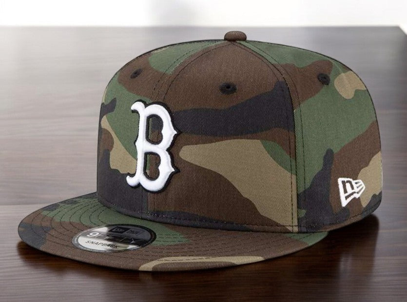[11941945] Mens New Era MLB 950 BASIC WOOLAND CAMO SNAPBACK - BOSTON RED SOX