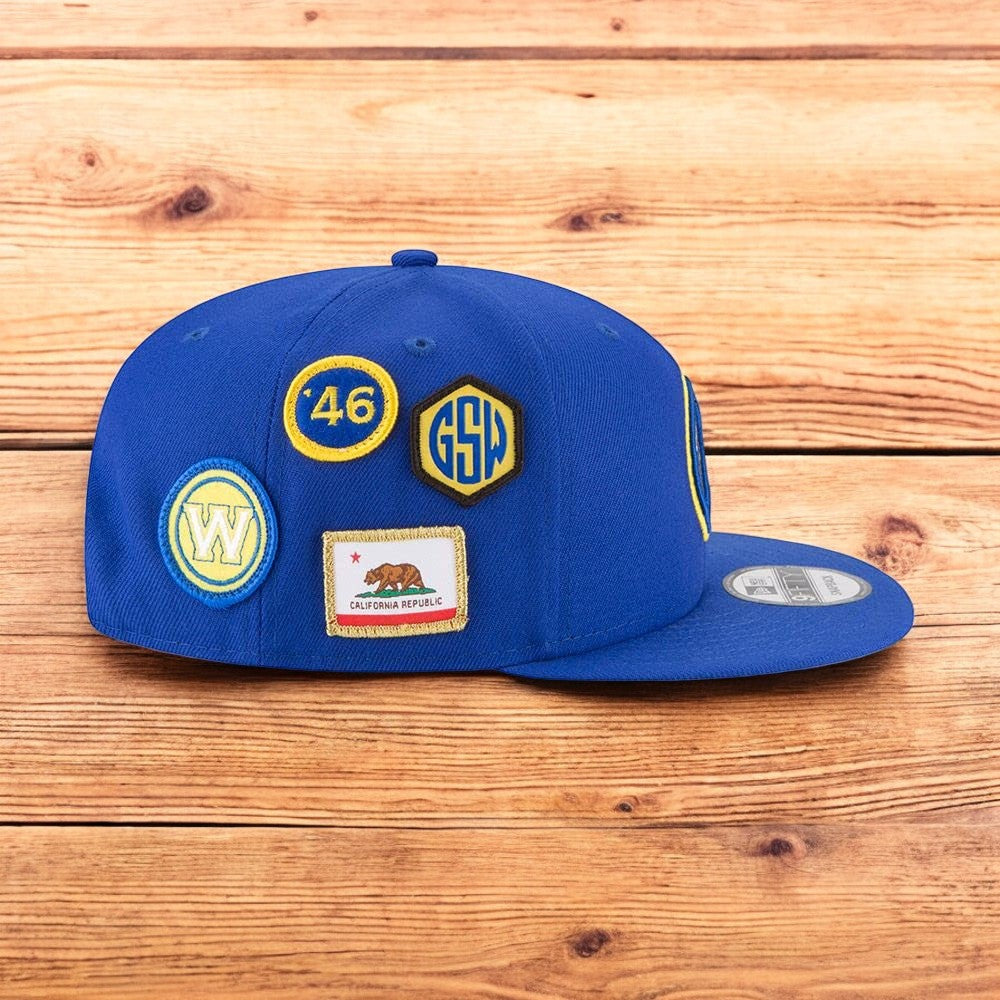 [11609176] Mens New Era NBA Golden State Warriors NBA18 Draft 9Fifty Snapback