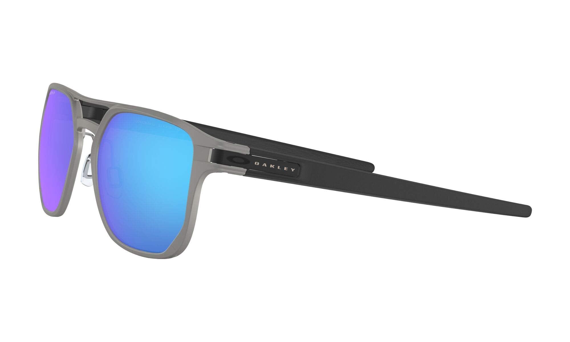 [OO4128-04] Mens Oakley Latch Alpha Polarized Sunglasses - Gunmetal/Sapphire