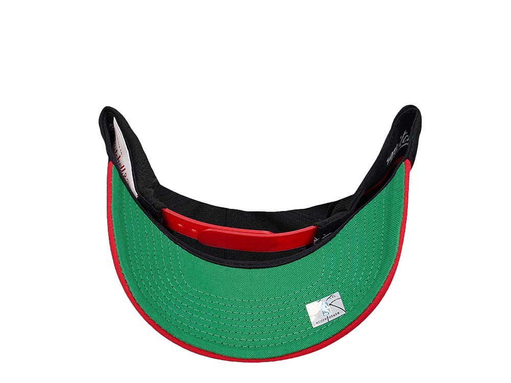 MENS MITCHELL & NESS NBA SHREDDER STRETCH SNAPBACK HWC HEAT - RED