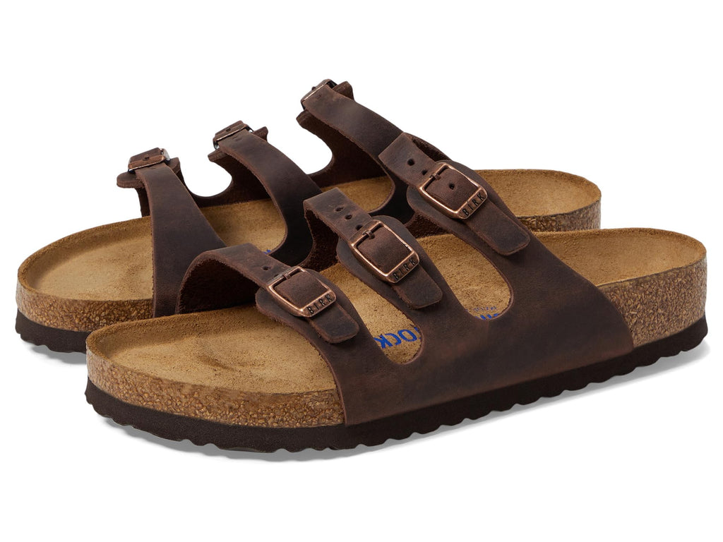 [53901] UNISEX BIRKENSTOCK FLORIDA SOFT FOOTBED OILED LEATHER (REGULAR WIDTH)