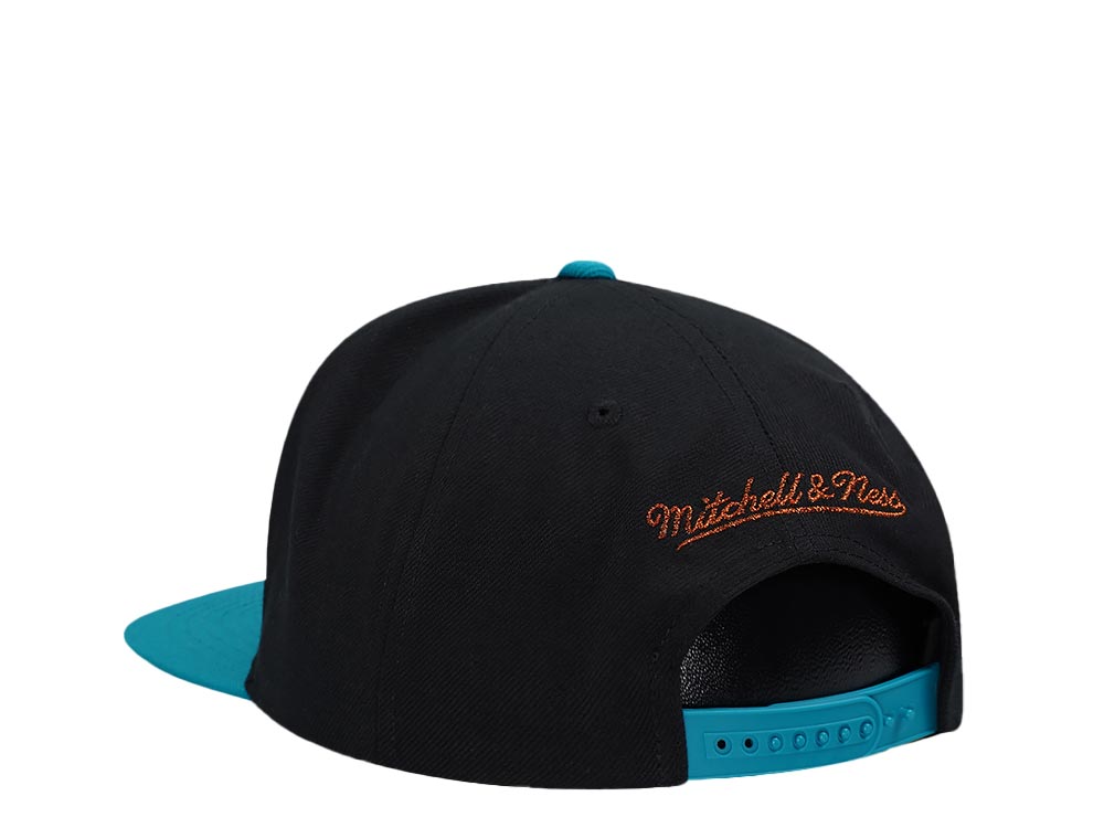 MENS MITCHELL & NESS NBA MAKE CENTS SNAPBACK NETS - BLACK-TEAL