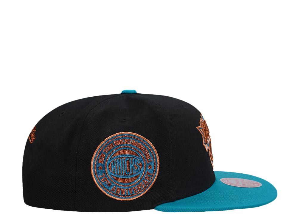 MENS MITCHELL & NESS NBA MAKE CENTS SNAPBACK KNICKS - BLACK-TEAL