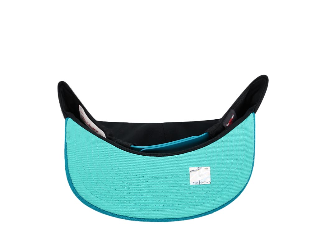 MENS MITCHELL & NESS NBA MAKE CENTS SNAPBACK HWC HORNETS - BLACK-TEAL