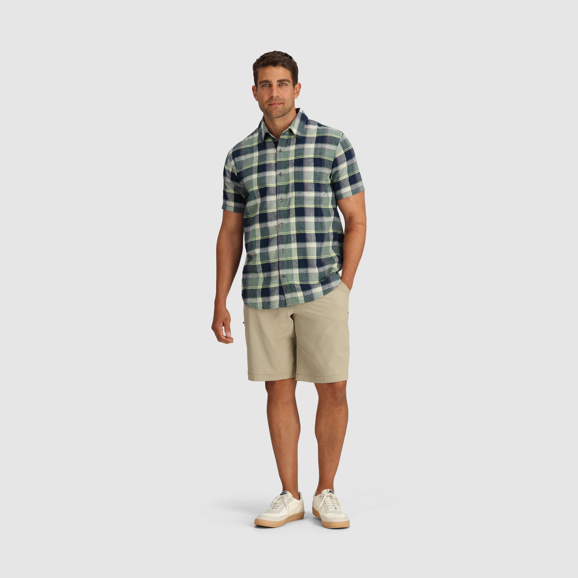 [300376-2289] MENS OUTDOOR RESEARCH WEISSE BUTTON DOWN PLAID SHIRT