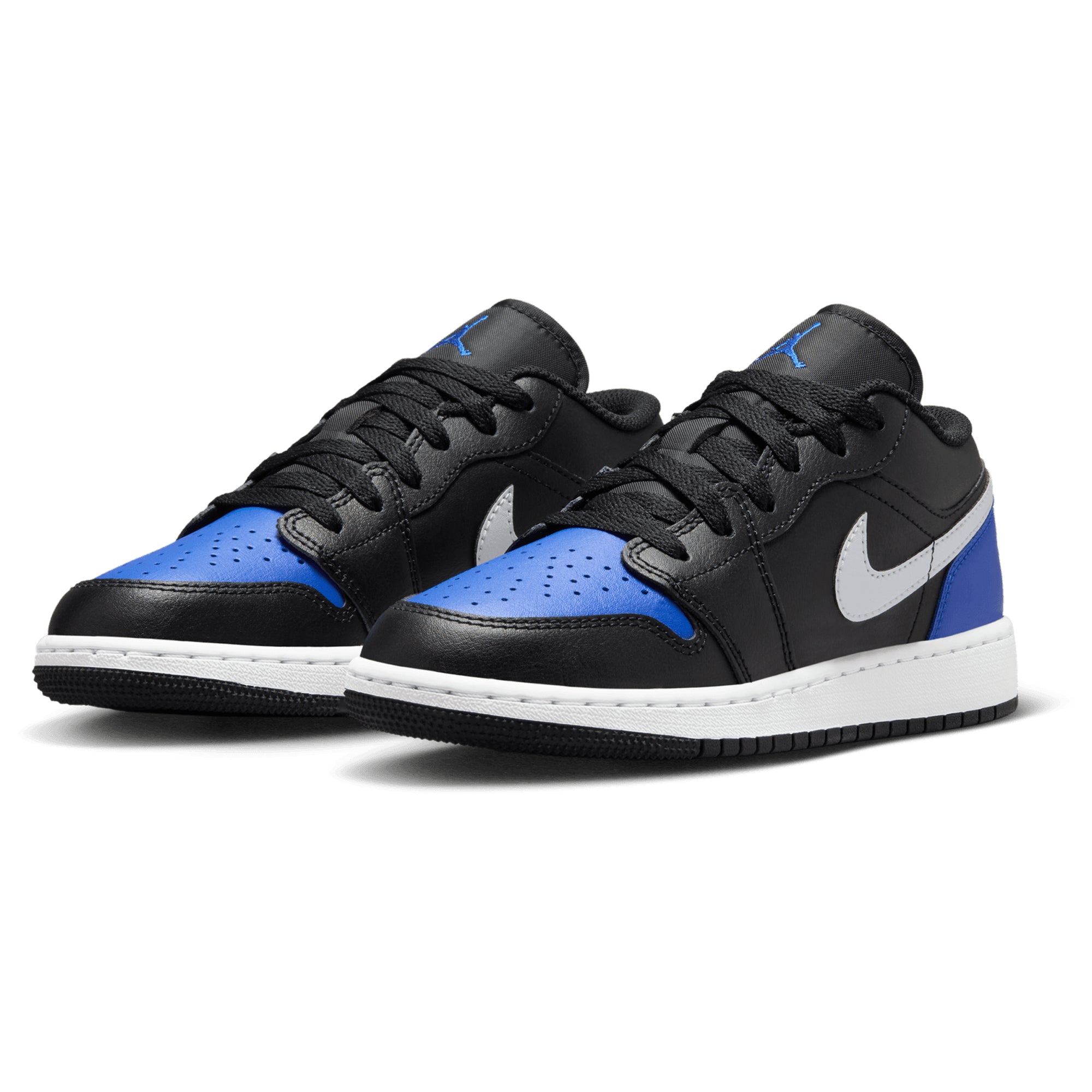 [553560-042] GRADE SCHOOL AIR JORDAN RETRO 1 LOW 'BLACK GAME ROYAL WHITE (GS)'