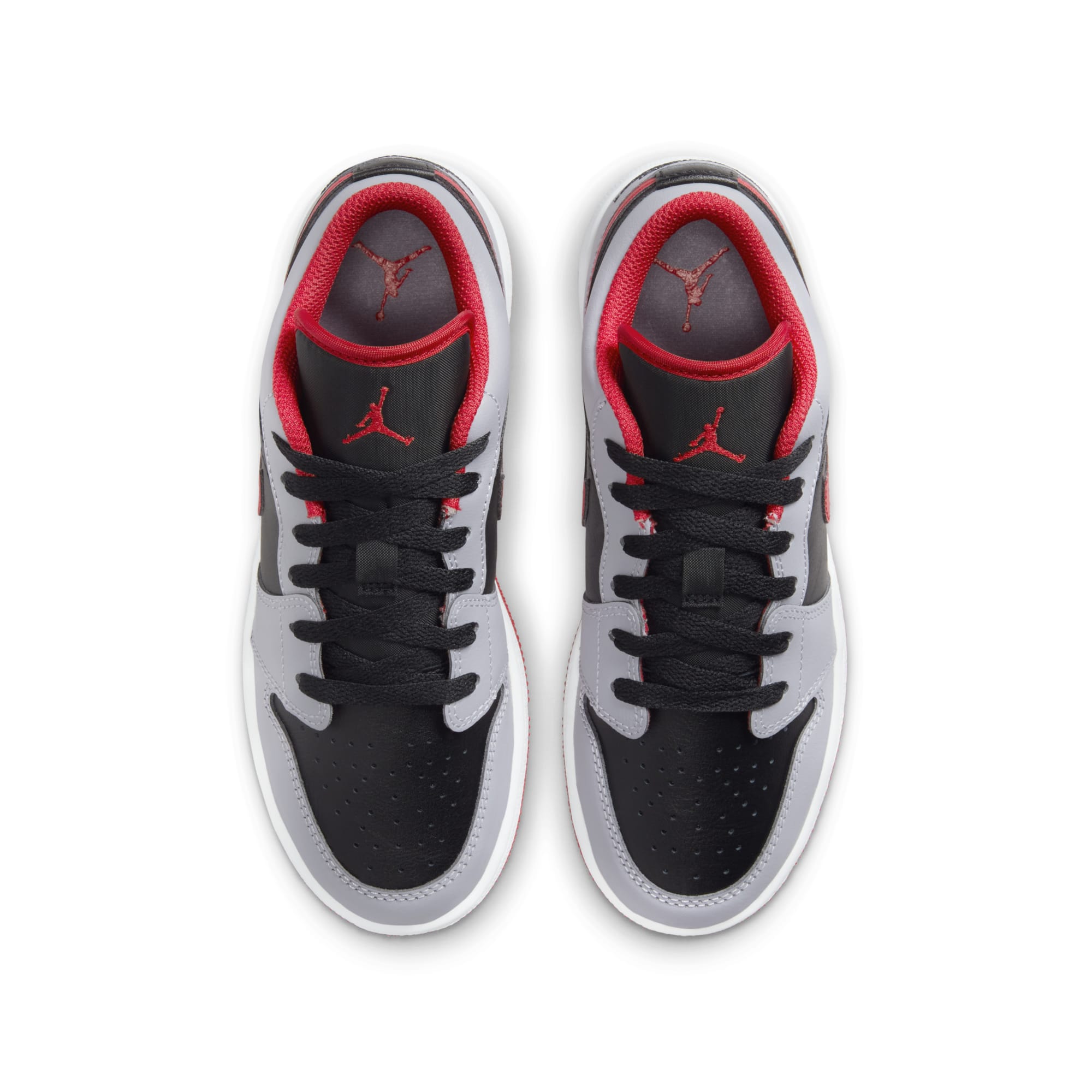 [553560-060] Grade School Air Jordan RETRO 1 LOW 'CEMENT FIRE RED (GS)'