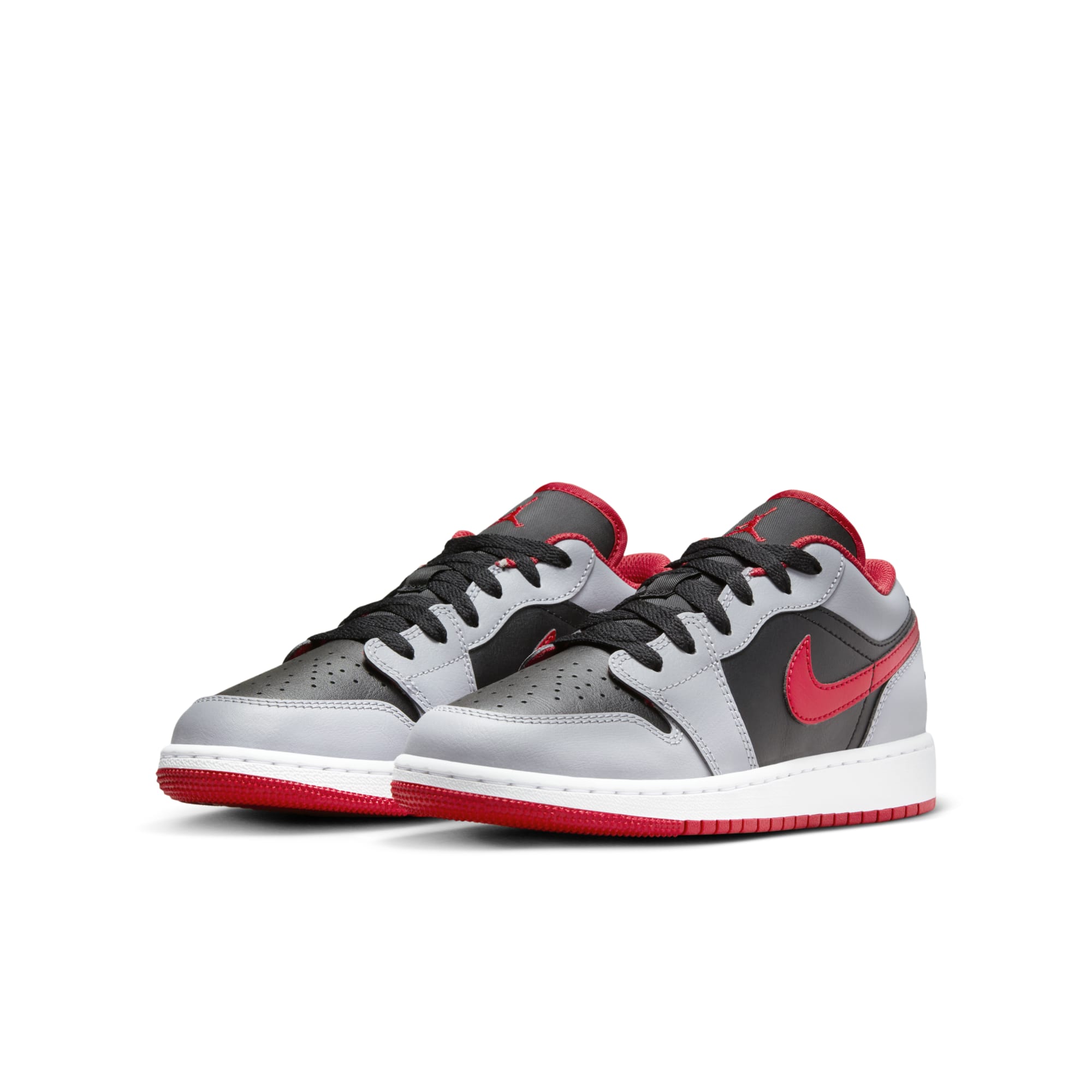 [553560-060] Grade School Air Jordan RETRO 1 LOW 'CEMENT FIRE RED (GS)'
