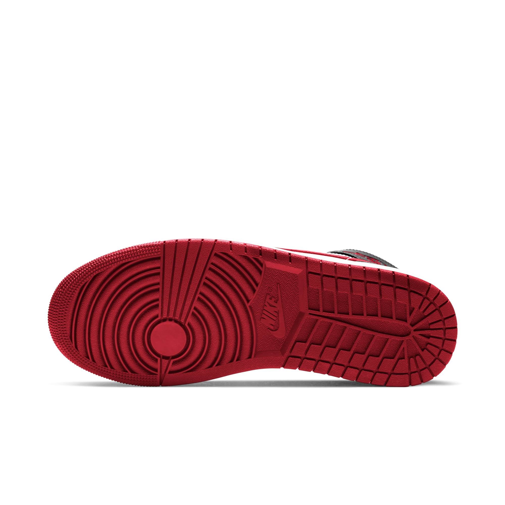 [554724-122] Mens Air Jordan RETRO 1 MID 'GYM RED BLACK WHITE'