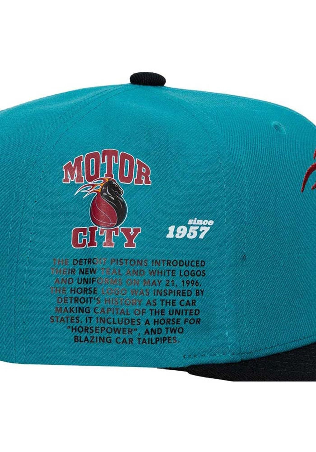 MENS MITCHELL & NESS NBA TEAM ORIGINS SNAPBACK HWC PISTONS - TEAL