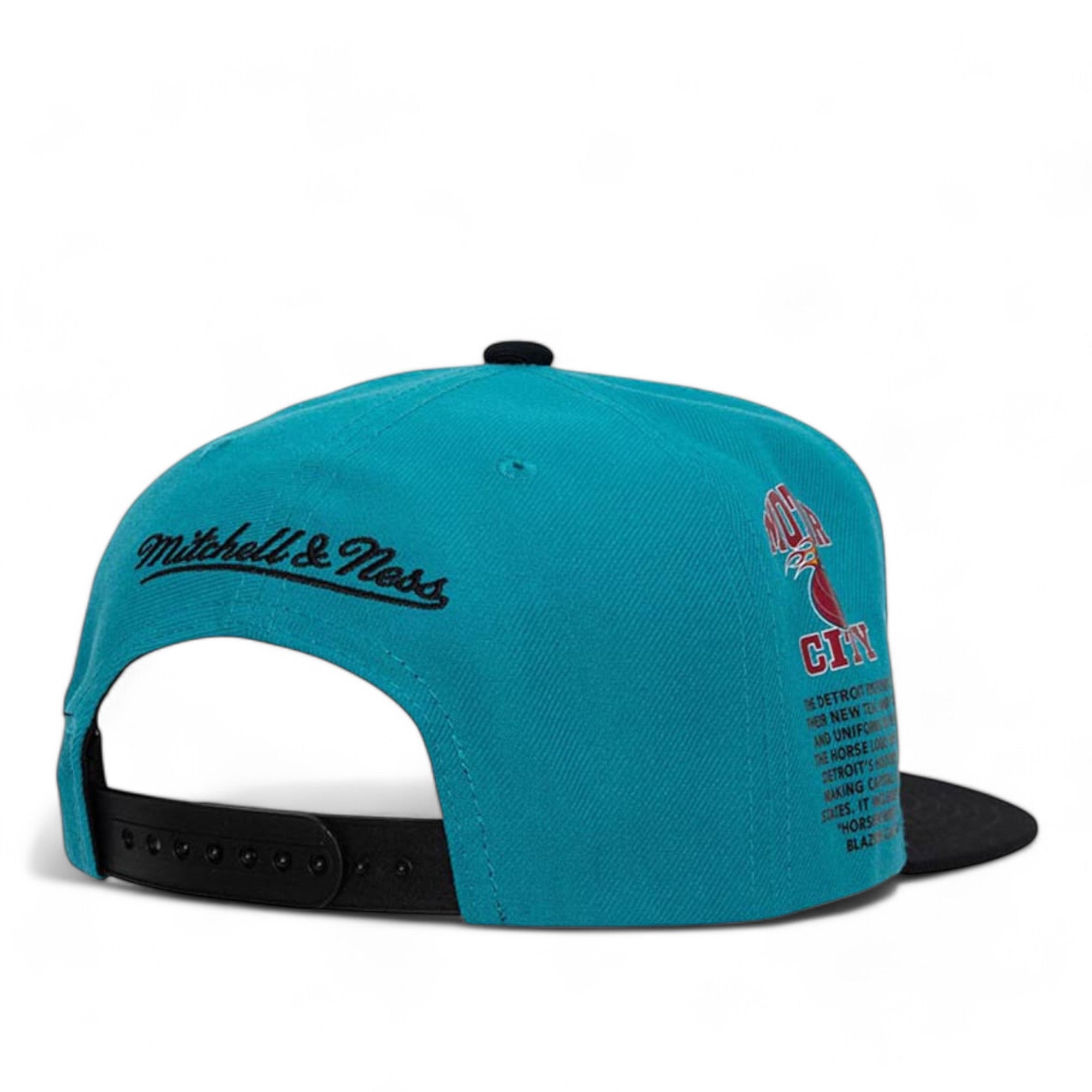 MENS MITCHELL & NESS NBA TEAM ORIGINS SNAPBACK HWC PISTONS - TEAL