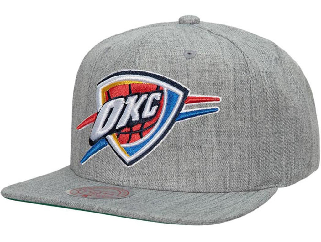 MENS MITCHELL & NESS NBA TEAM HEATHER 2.0 SNAPBACK THUNDER