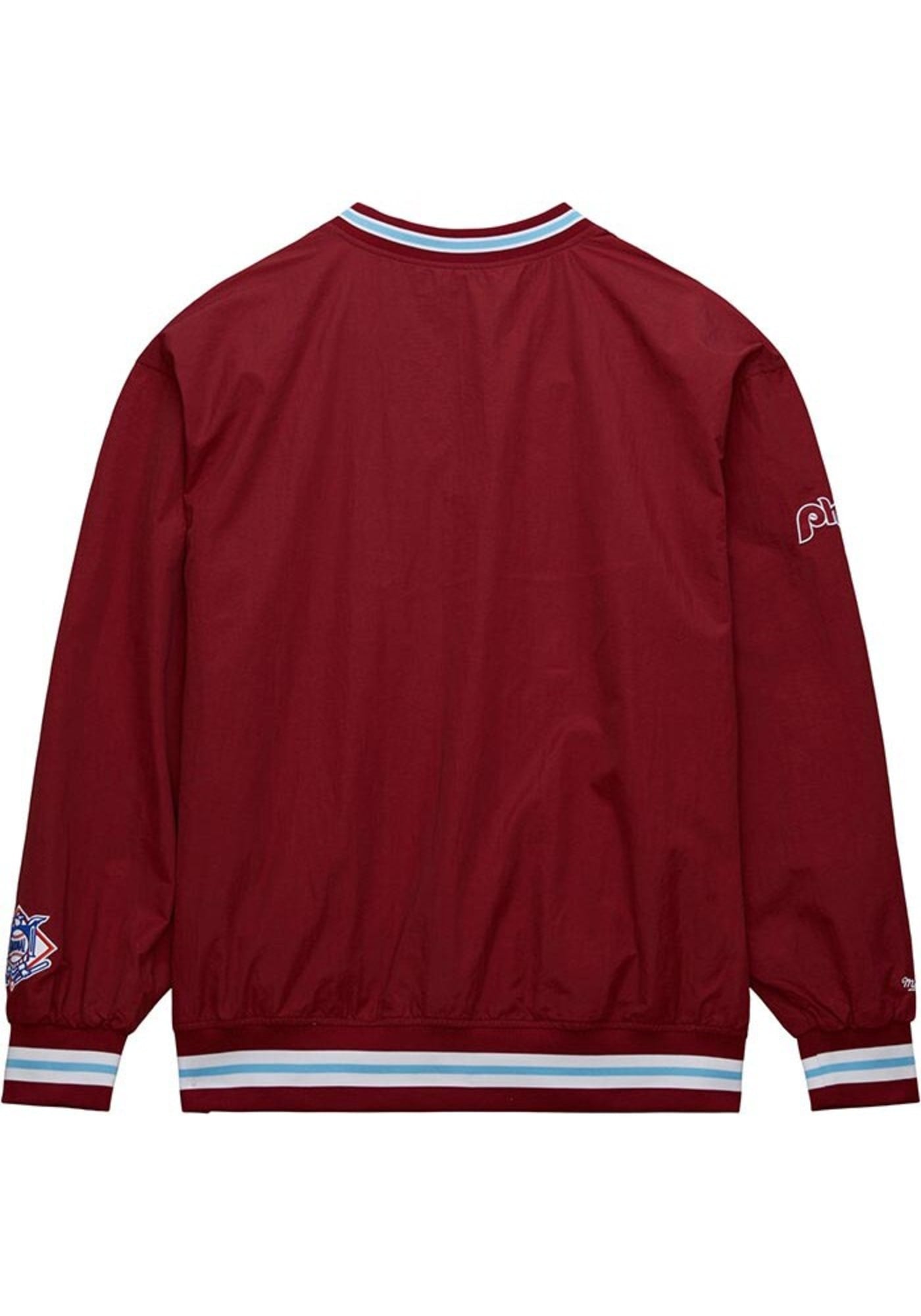 Mens Mitchell & Ness MLB CLASSIC NYLON PULLOVER VINTAGE LOGO PHILLIES