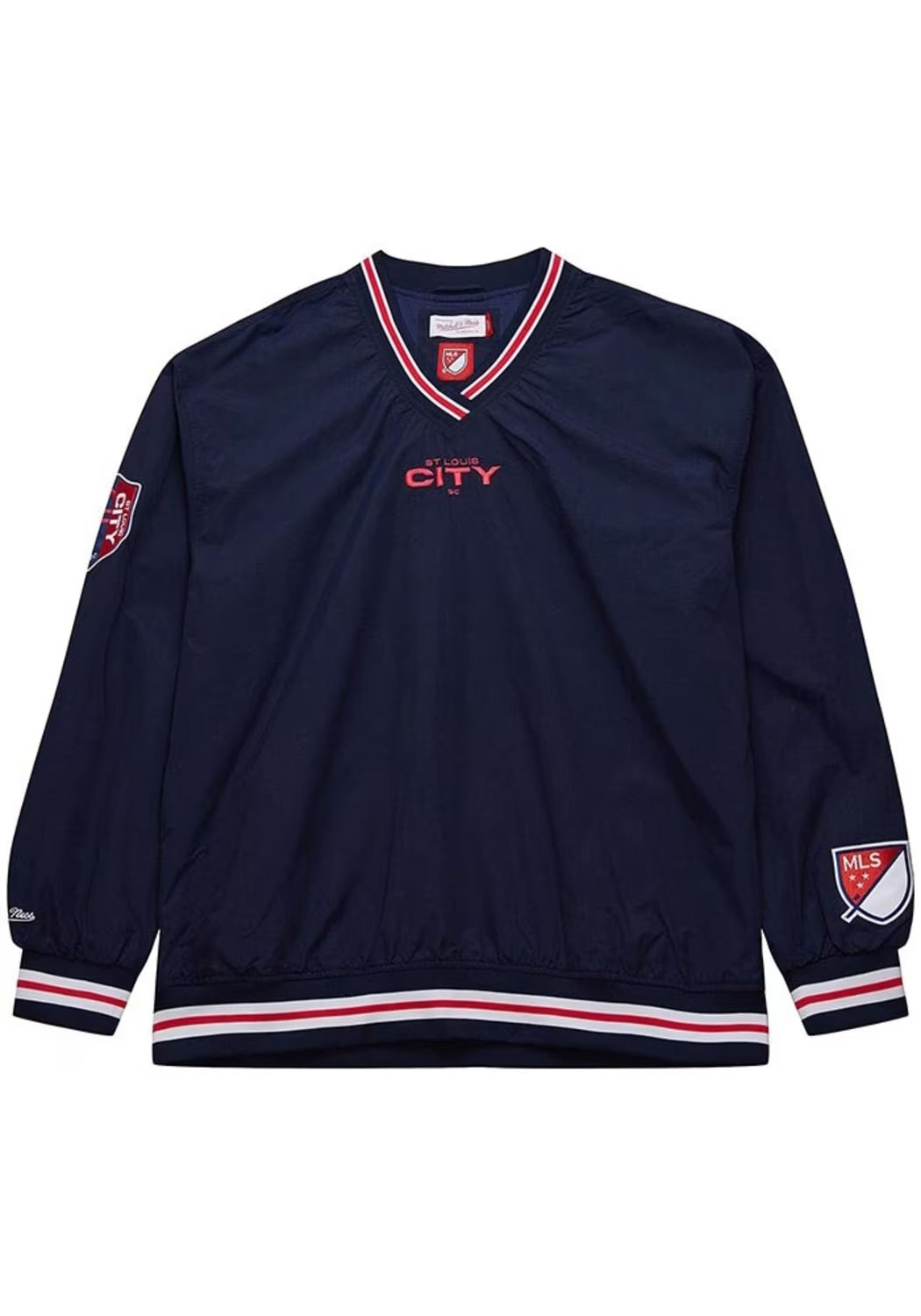 MENS MITCHELL & NESS MLS CLASSIC NYLON PULLOVER CURRENT LOGO ST. LOUIS